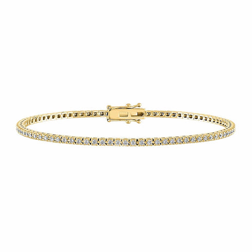 Vimco Bracelets 14K Yellow Gold Diamond Tennis Bracelet, 1.00ct tdw