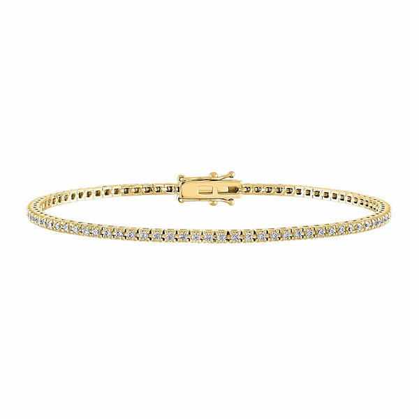 Vimco Bracelets 14K Yellow Gold Diamond Tennis Bracelet, 1.00ct tdw