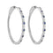 Vimco Earrings 14K White Gold Diamond and Sapphire Flex Hoops