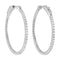 Vimco Earrings 14K White Gold Diamond Hoop Earrings, 1.00ct tdw