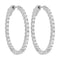 Vimco Earrings 14K White Gold Inside/Outside Diamond Hoops, 2.25ct tdw