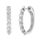 Vimco Earrings 14K White Gold Single Prong Diamond Hoops