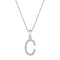 Vimco Necklaces 14K White Gold Diamond "C" Initial Necklace