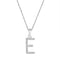 Vimco Necklaces 14K White Gold Diamond "E" Initial Necklace