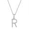 Vimco Necklaces 14K White Gold Diamond "R" Initial Necklace