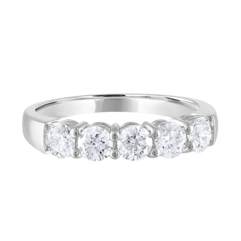 Vimco Rings 14K White Gold 5 Stone 1.50ct Diamond Band