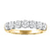 Vimco Rings 14K Yellow Gold 1.00ct 7 Stone Diamond Band
