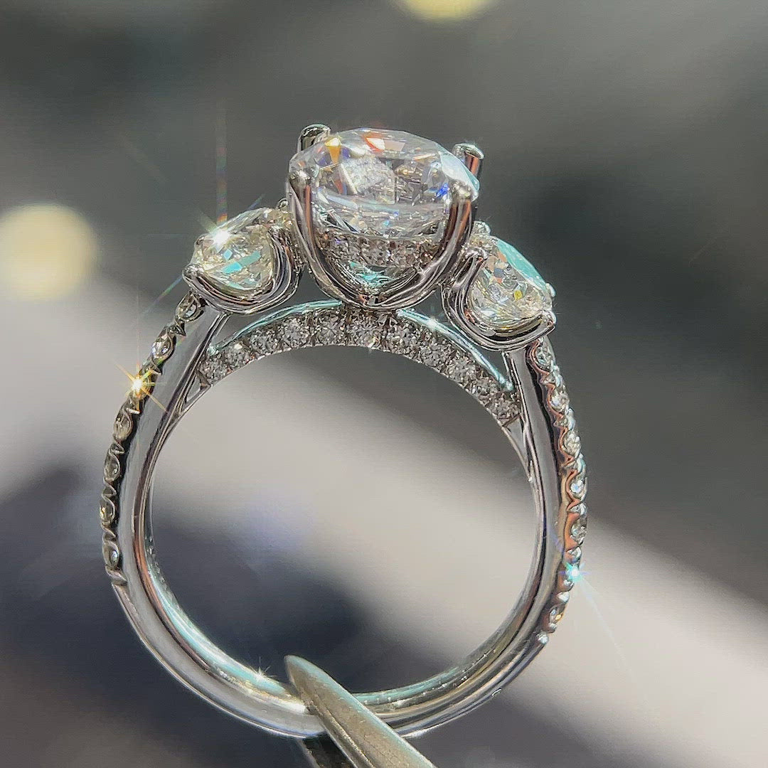 Goldsmiths 3 stone diamond ring Clearance