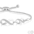 Sterling Silver and Diamond Infinity Bracelet