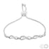 Sterling Silver and Diamond Infinity Bracelet