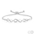 Sterling Silver and Diamond Infinity Bracelet