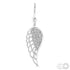 Ashi Earrings Silver and Diamond Angel Wings Earrings