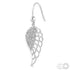 Ashi Earrings Silver and Diamond Angel Wings Earrings