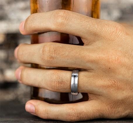 Benchmark Men's Wedding Bands 10 6mm Cobalt Chrome Satin Finish Men's Wedding Band