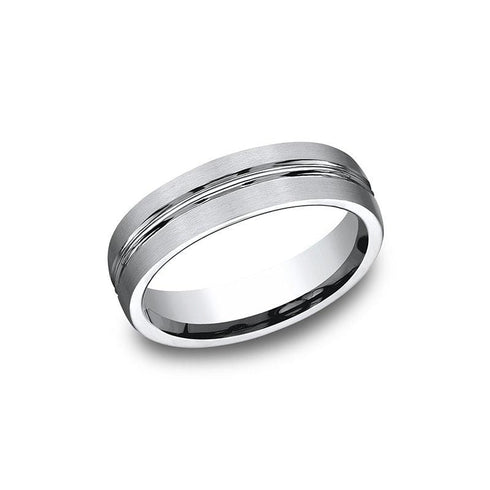 Benchmark Men's Wedding Bands 10 6mm Cobalt Chrome Satin Finish Men's Wedding Band