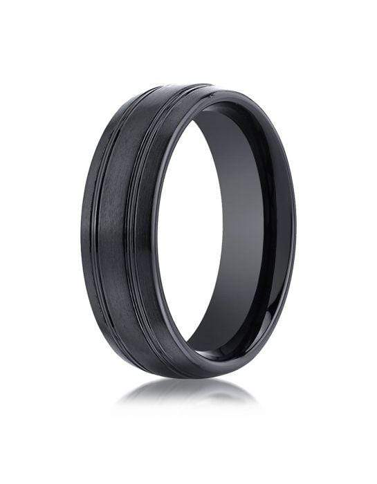 Benchmark Men's Wedding Bands 10 Black Ceramic 7mm Men's Wedding Band