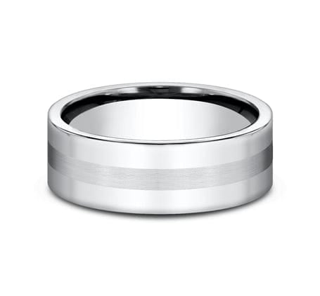 Benchmark Men's Wedding Bands 10 Copy of Men's Wedding Band, 7.5MM White Cobalt