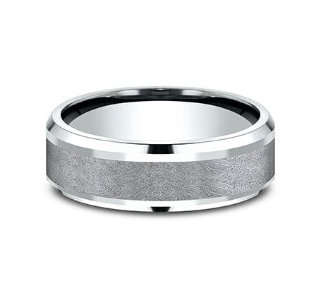 Benchmark Men's Wedding Bands 10 Copy of Men's Wedding Band, 7MM 14K White Gold and Tantalum