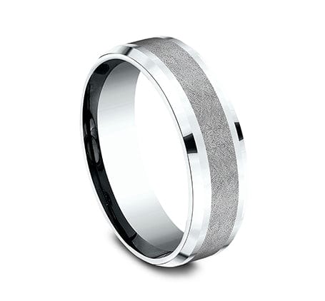 Benchmark Men's Wedding Bands 10 Copy of Men's Wedding Band, 7MM 14K White Gold and Tantalum