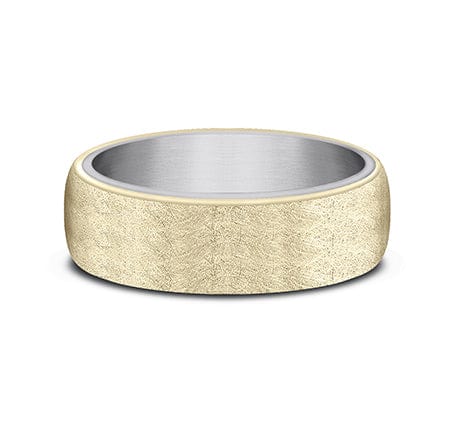 Benchmark Men's Wedding Bands 10 Men's Wedding Band, 6.5MM 14K Yellow Gold and Tantalum