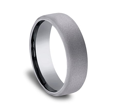 Benchmark Men's Wedding Bands 10 Men's Wedding Band, 6.5MM Grey Tantalum