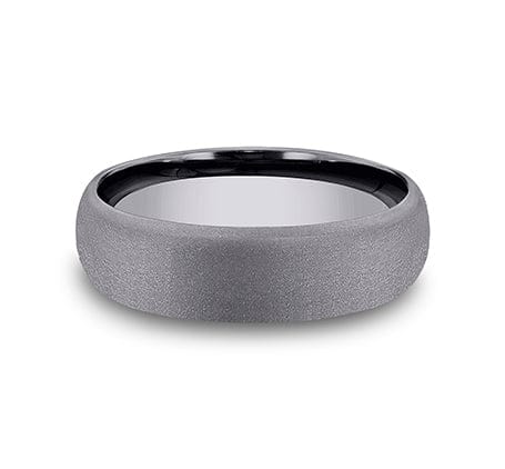 Benchmark Men's Wedding Bands 10 Men's Wedding Band, 6.5MM Grey Tantalum