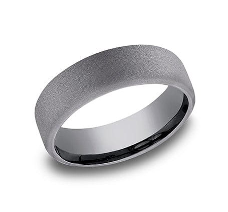 Benchmark Men's Wedding Bands 10 Men's Wedding Band, 6.5MM Grey Tantalum