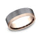 Benchmark Men's Wedding Bands 10 Men's Wedding Band, 6.5MM Tantalum and 14K Rose Gold