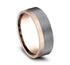 Benchmark Men's Wedding Bands 10 Men's Wedding Band, 6.5MM Tantalum and 14K Rose Gold