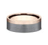 Benchmark Men's Wedding Bands 10 Men's Wedding Band, 6.5MM Tantalum and 14K Rose Gold