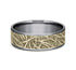 Benchmark Men's Wedding Bands 10 Men's Wedding Band, 7.5MM 14K and Tantalum Tree Root Design