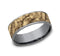 Benchmark Men's Wedding Bands 10 Men's Wedding Band, 7.5MM Marbled 14K Yellow Gold and Tantalum