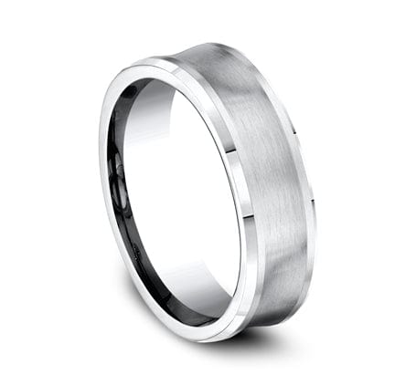 Benchmark Men's Wedding Bands 10 Men's Wedding Band, 7.5MM White Cobalt