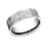 Benchmark Men's Wedding Bands 10 Men's Wedding Band, 7.5MM White Cobalt Cross Design