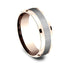 Benchmark Men's Wedding Bands 10 Men's Wedding Band, 7MM 14K Rose Gold and Grey Tantalum