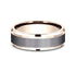 Benchmark Men's Wedding Bands 10 Men's Wedding Band, 7MM 14K Rose Gold and Grey Tantalum
