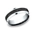 Benchmark Men's Wedding Bands 10 Men's Wedding Band, 7MM 14K White Gold and Black Titanium