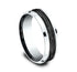 Benchmark Men's Wedding Bands 10 Men's Wedding Band, 7MM 14K White Gold and Black Titanium