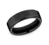 Benchmark Men's Wedding Bands 10 Men's Wedding Band, 7MM Black Titanium, Comfort Fit