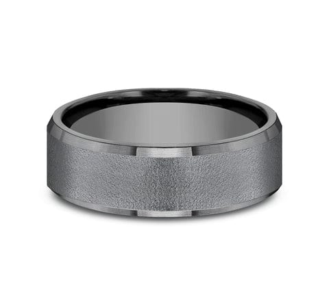 Benchmark Men's Wedding Bands 10 Men's Wedding Band, 7MM Darkened Tantalum Comfort Fit
