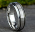 Benchmark Men's Wedding Bands 10 Men's Wedding Band, 7MM White Cobalt with Satin Center