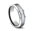 Benchmark Men's Wedding Bands 10 Men's Wedding Band, 7MM White Cobalt with Satin Center