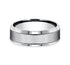 Benchmark Men's Wedding Bands 10 Men's Wedding Band, 7MM White Cobalt with Satin Center