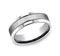 Benchmark Men's Wedding Bands 10 Men's Wedding Band, 7MM White Cobalt with Satin Center
