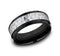 Benchmark Men's Wedding Bands 10 Men's Wedding Band, 8MM 14K White Gold and Black Titanium