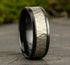 Benchmark Men's Wedding Bands 10 Men's Wedding Band, 8MM 14K White Gold and Black Titanium