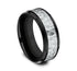 Benchmark Men's Wedding Bands 10 Men's Wedding Band, 8MM 14K White Gold and Black Titanium