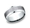 Benchmark Men's Wedding Bands 10 Men's Wedding Band, 8MM 14K White Gold and Grey Tantalum