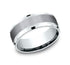 Benchmark Men's Wedding Bands 10 Men's Wedding Band, 8MM 14K White Gold and Grey Tantalum