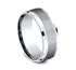 Benchmark Men's Wedding Bands 10 Men's Wedding Band, 8MM 14K White Gold and Grey Tantalum